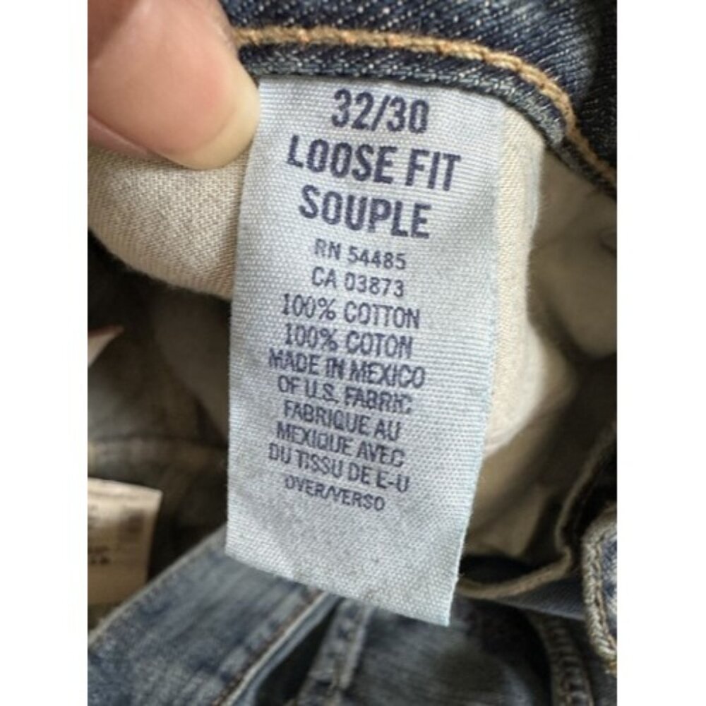 American Eagle Loose Fit Souple Straight Leg Men's Size 32x30 Y2K 2000s New - Picture 10 of 12